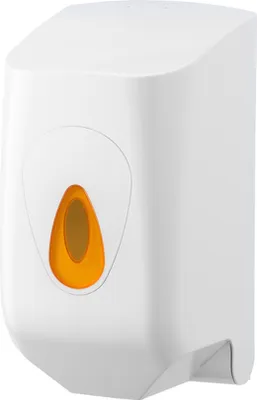 Produktbild von PlastiQline Putzrollenspender MINI - Farbfenster orange - Handtuchrollenspender