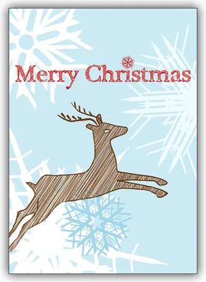 Produktbild von "Merry Christmas" tolle Designer Weihnachtskarte mit Rentier