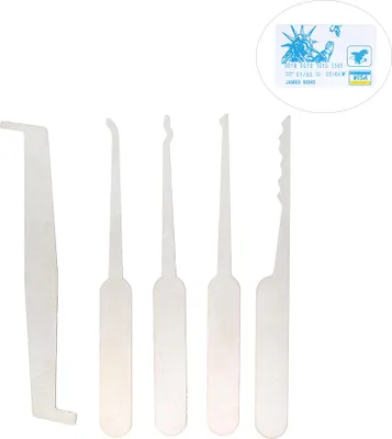 Obrázok produktu pre 5 ks Lock Picking Set ��Zámočnícke nástroje Lock picking kit pre začiatočníkov profesionálov Deti