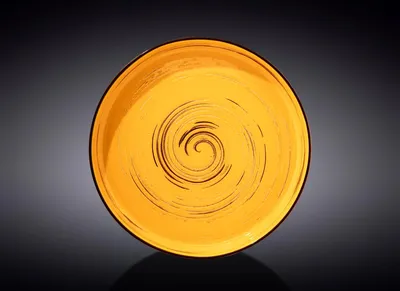 Produktbild von Wilmax Teller 23 cm – Runde Form mit hohem Rand – Spiral – Gelb – WL-669419/A2