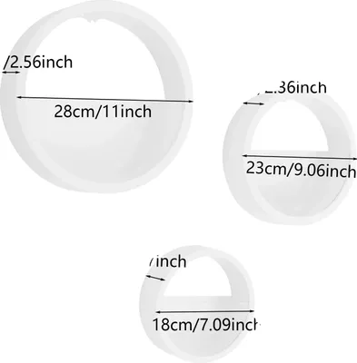 Immagine prodotto di Fioriera da parete, design decorativo, set di tre, BIANCO