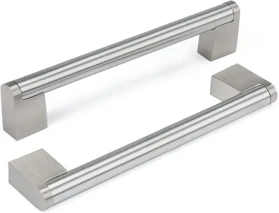 Produktbild von 10 Stück Edelstahl Türgriffe Küche Möbelgriffe Vintage Schrankgriffe Silber Edelstahl Schubladengriff Küchengriffe 160mm lochabstand