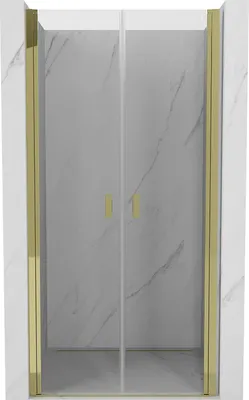 Produktbild von Mexen Mist Duschdrehtür 70 cm, transparent, gold - 8A7-070-000-50-00
