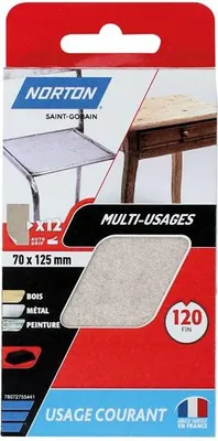 Image de Blocs abrasifs pour ponçage 70x125 grain 120/fin - Norton