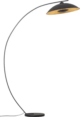Produktbild von Lindby Bogenstehlampe Emilienne, schwarz, goldfarben, 180 cm
