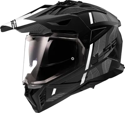 Produktbild von LS2 MX702 Pioneer II Hill Motocross Helm, schwarz matt/weiß, 3XL (65/66)