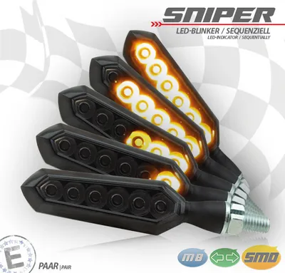 Immagine prodotto di Indicatore LED ""SNIPER"" | SEQ | PC | nero