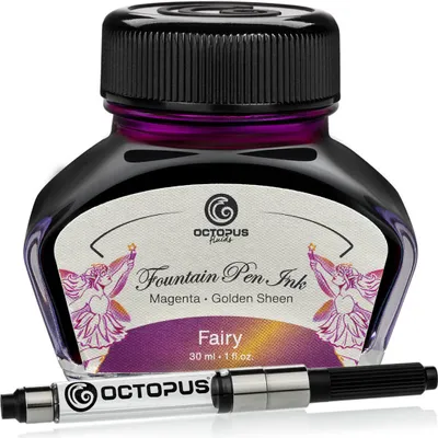 Produktbild von Octopus Fluids Füllhaltertinte Sheen mit Konverter, Fairy, Violett, 30 ml