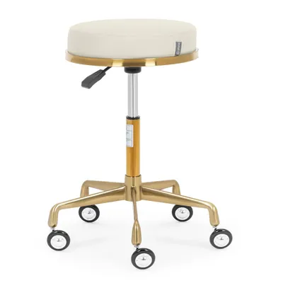 Produktbild von Expondo physa Rollhocker - 51 - 64 cm - 150 kg - Beige / Golden