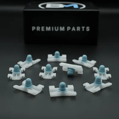 Produktbild von 10x Zierleisten Clips VW Golf 3 III Vento Cabrio Tür Seitenleiste OEM 1H0853585