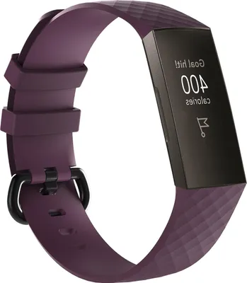 Produktbild von Strap-it Silikonarmband – passend für Fitbit Charge 3 / Fitbit Charge 4 – Lila – Größe: S