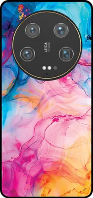 Productafbeelding van Smartphonica TelefoonhoesjeGeschikt voor Xiaomi 13 Ultra met regenboogacrylmarmermotief - TPUAchterkant hoesje met regenboogacrylmarmermotief