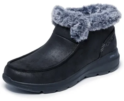 Produktbild von Skechers Damen Glacial Ultra Cozy Getaway Slip-InTurnschuhe, Black Textile, 38 E