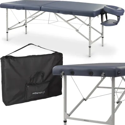 Produktbild von Habys Verona Aluminium Massageliege | Kosmetikliege Massagetisch Massagebank | Klappbar Höhenverstellbar Tragbar Verstellbar | Marineblau