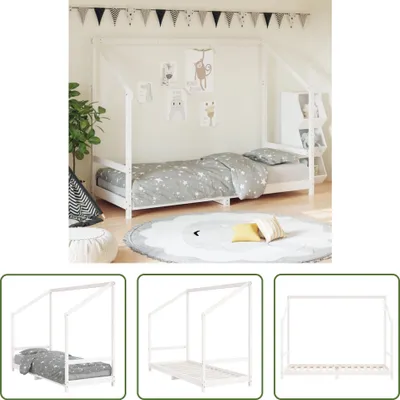 Obrázek produktu pro The Living Store Dětská postel bílá 80x200 cm z masivního borovicového dřeva