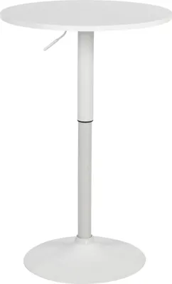 Obrázek produktu pro Barový stůl Lamoni  - v85-106 cm x Ø60 cm - Bílá/bílá