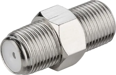 Produktbild von Goobay F-Verbinder: F-Buchse > F-Buchse - Adapter-Stecker aus Kupfer-Zink-Gemisch