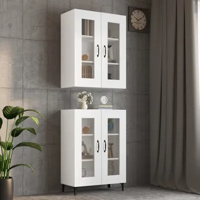 Image de vidaXL Armoire suspendue blanc 69,5x34x90 cm