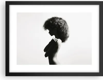 Produktbild von Gerahmtes Poster - Schwarzer Rahmen - Frau Nacktheit Körper - 40x30 cm - Wand Bild - Wanddeko - Wandbilder - Kunstposter - Wandposter - Bilderrahmen - Bilder - Kunstdruck - P2BAA40x30-4946
