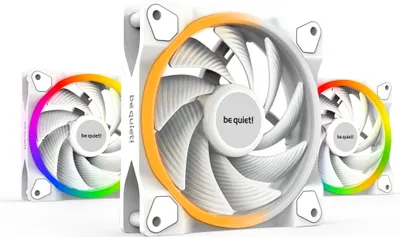 Zdjęcie produktu dla be quiet! Light Wings White | 120mm PWM high-speed Triple-Pack, Wentylator, 12 cm, 2500 RPM, 88,86 m³/h, Biały