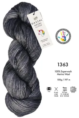 Produktbild von Wolle Gazzal Unicorn 1363 - Stricken & Häkeln