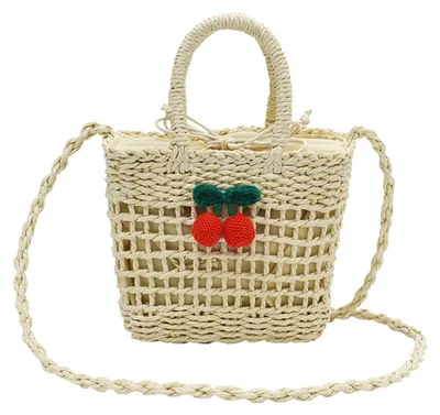 Produktbild von NICOLE & DORIS Stroh Umhängetasche Damen Strohtaschen Sommer Strandtasche Schult