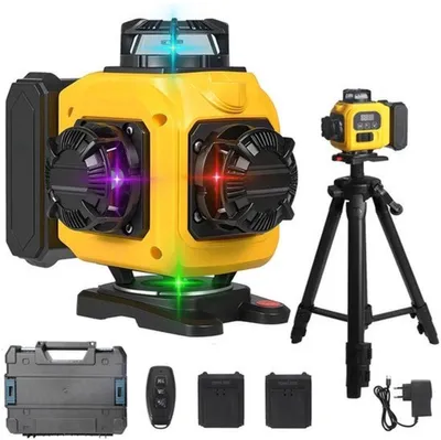Image de Niveau laser - 4D - 16 lignes - Rotation à 360 degrés - Batterie 8000 mAh - Disponible en plusieurs couleurs