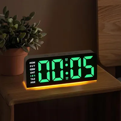 Immagine prodotto di Sveglia digitale - Orologio LED - Funzione sveglia - Display grande - 16 cm - Nero