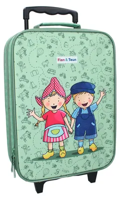 Image de Vadobag Trolley Fien et Teun Amis des animaux avec motif imprimé coloré sur le devant Green One Size