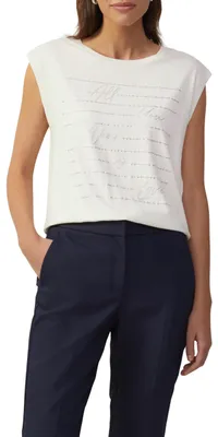 Produktbild von s.Oliver 2171314.02D0.44, T-Shirt, Erwachsener, Weiblich, Cremefarben, Lockere Passform, 95% viscose, 5% Elasthane