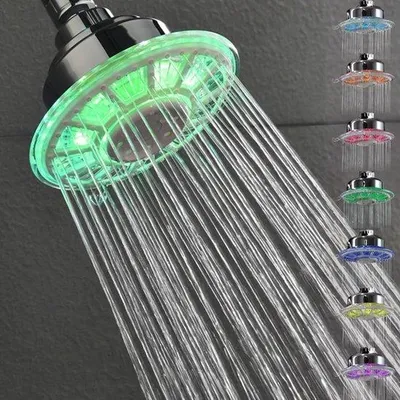 Immagine prodotto di Doccia a pioggia con luce LED, 7 colori, commutazione automatica, 2 miscelatori