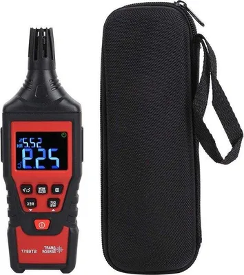 Produktbild von Handheld Thermometer mit LCD-Bildschirm, Präzise Temperatur- und Feuchtigkeitsmessungen, Umwelttemperatur und Relativfeuchteinstellung.