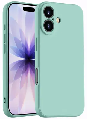 Produktbild von Hülle für iPhone 17, Slim Liquid Silikon Gel Gummi Stoßfest Schutzhülle Türkis