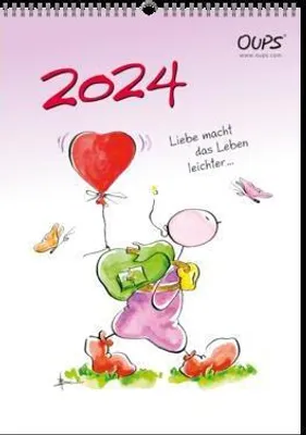 Produktbild von Oups Wandkalender 2024: mit liebenswerten Lebensweisheiten