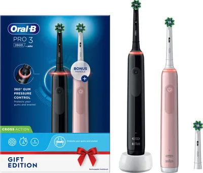 Produktbild von Oral-B PRO 3 3900 Duopack Black-Pink Edition JAS22