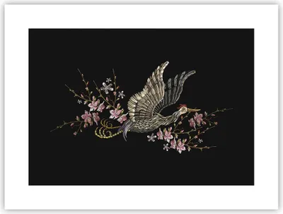 Produktbild von Poster - Poster ohne Rahmen - Asiatisch Vogel Blumen - 40x30 cm - Wand Bild - Wanddeko - Wandbilder - Kunstposter - Wandposter - Bilder - Kunstdruck - Wanddekoration - Wandbild - P2XAA40x30-4614