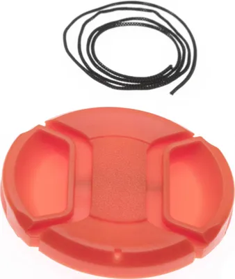 Produktbild von vhbw Universal Objektivdeckel 55 mm für Kamera - Kunststoff Rot, mit Innengriff