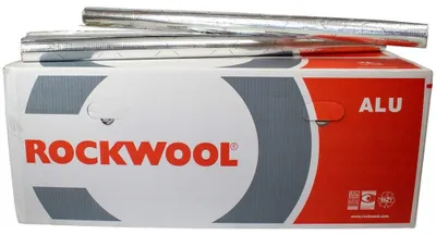 Productafbeelding van Steenwol isolatiemateriaal voor buizen, met aluminiumfolie