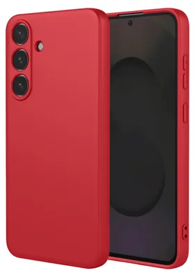 Produktbild von MobyDefend Hülle für Samsung Galaxy S25 FE & Samsung Galaxy S26 FE - Matte Silikon Schutzhülle - Rot