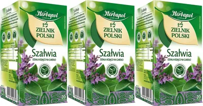 Produktbild von Herbapol Salbeitee 60 Teebeutel - Salbei Kräutertee - Salbeiblätter Tee Beutel