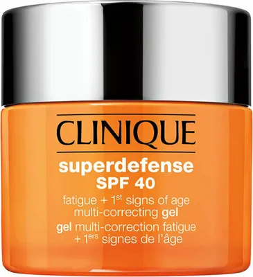 Zdjęcie produktu dla Clinique Superdefense SPF 40 Fatigue + 1st Signs of Age, Kobiety, 15 ml, Żelowy, Uniwersalne, Przeciwstarzeniowy, Odporność na zmęczenie, Ochrona, Orzeźwiający, Słoiczek