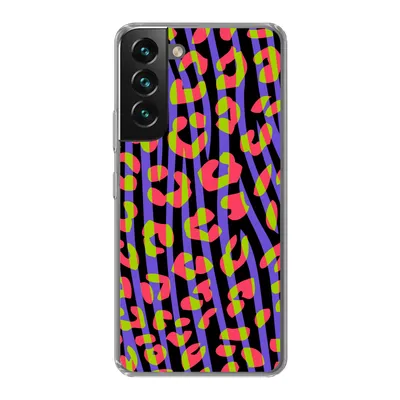 Produktbild von MuchoWow® Handyhülle Schutzhülle Hülle für Samsung Galaxy S22 Pantherdruck - Zebra - Neon Silikon Softcase Handy Hülle - Mobiltelefonhülle