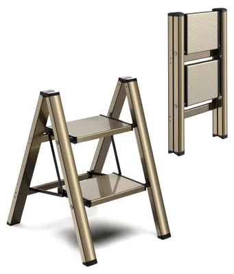 Obrázek produktu pro Skládací žebřík Trapsladder 2 stupně - hliník - protiskluzové stupně