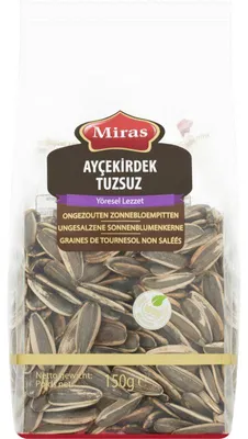 Immagine prodotto di Miras Ongezouten Zonnebloempitten 150g – Semi di girasole naturali, senza
