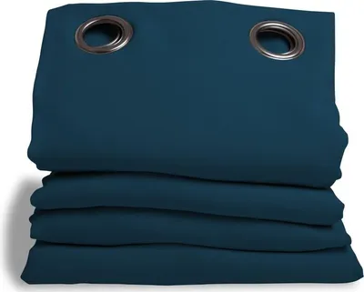 Produktbild von MOONDREAM Akustikvorhang 3in1 | Lärmschutz | Thermoisolierung | 100% Verdunkelung | Patentierte Technologie | Ösen | Blau MC56 | 140B x 180H cm