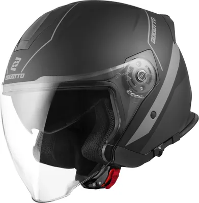 Produktbild von Bogotto V586 Detri Jethelm, schwarz matt/grau, XS