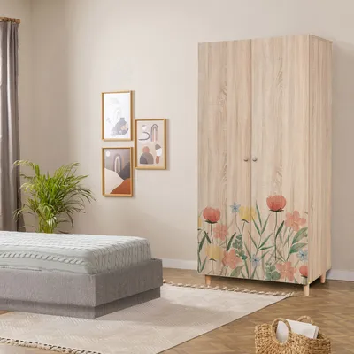 Obrázek produktu pro Skye Decor, Lidya 2 -915, Kleiderschrank, Sonomo, 100% MELAMINBESCHICHTETE SPANPLATTEN, 90 x 52 x 192 cm