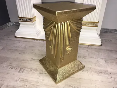 Produktbild von Säule Mäander Style Dekosäule 55cm Griechische Antik Säule Barock Rokoko Podest Handbemalt