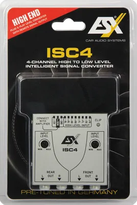 Produktbild von ESX High-To-Low Level Converter ISC4 4-Kanal High-Low Adapter für OEM-Radios, ISC4