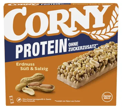 Produktbild von Corny Protein Erdnuss Süß & Salzig 4x25g